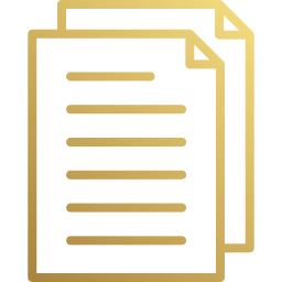 Dois documentos sobrepostos em estilo dourado simbolizando análise e preparo da documentação necessária para o BPC Loas.